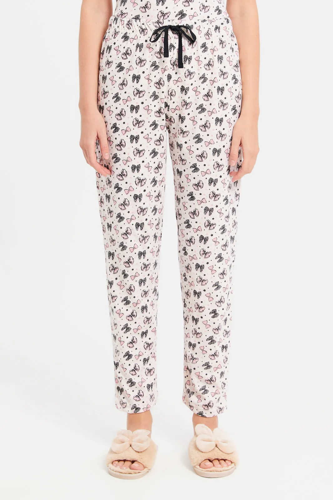 Women Ivory Printed Pajama Set (2 Piece) sold by Redtag product image thumbnail 3