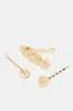 Women Gold Embellished Hair Clip Set (3 Piece) sold by Redtag