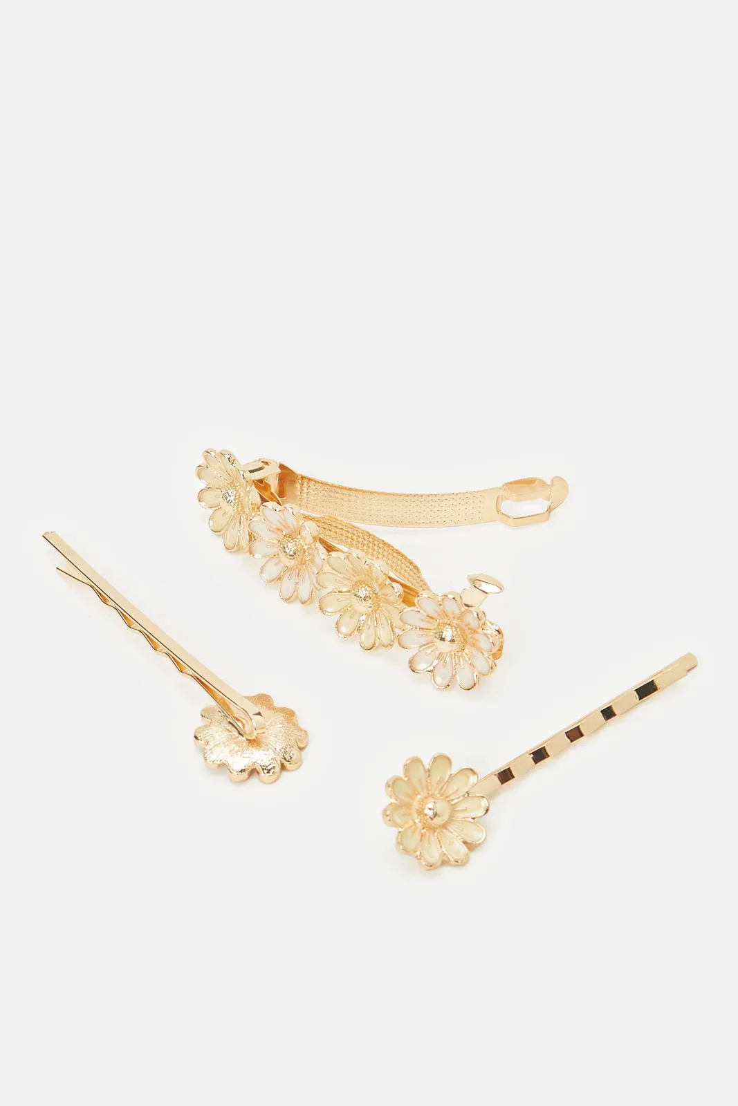 Women Gold Embellished Hair Clip Set (3 Piece) sold by Redtag product image thumbnail 3