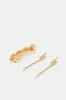 Women Gold Embellished Hair Clip Set (3 Piece) sold by Redtag