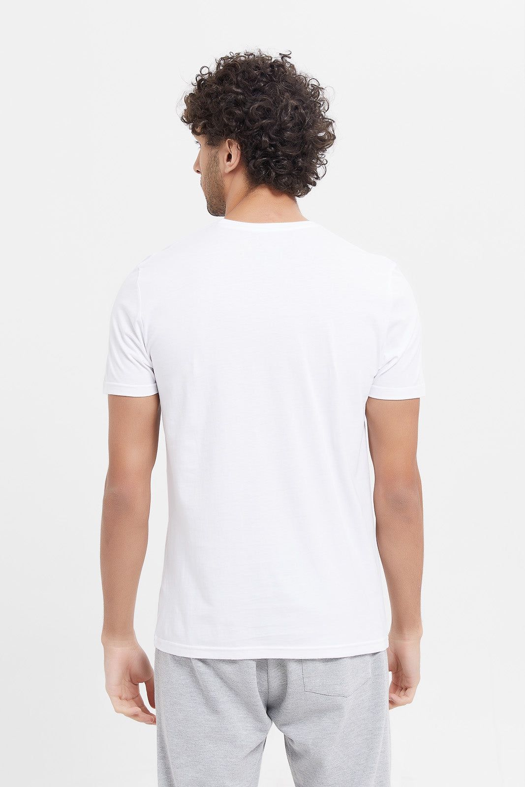 Men White Graphic T-Shirt sold by Redtag product image thumbnail 3