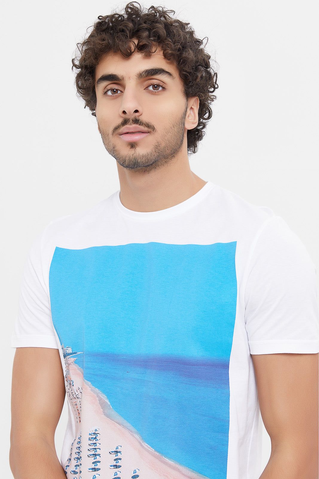 Men White Graphic T-Shirt sold by Redtag product image thumbnail 4