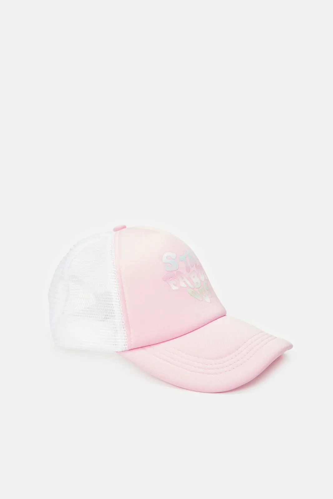 Women Pink Stay Fabulous Embroidery Cap sold by Redtag