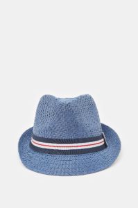Men Navy Fedora Hats With Band sold by Redtag