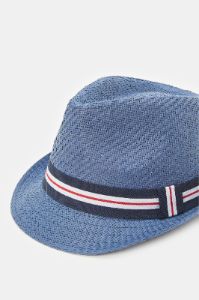 Men Navy Fedora Hats With Band sold by Redtag