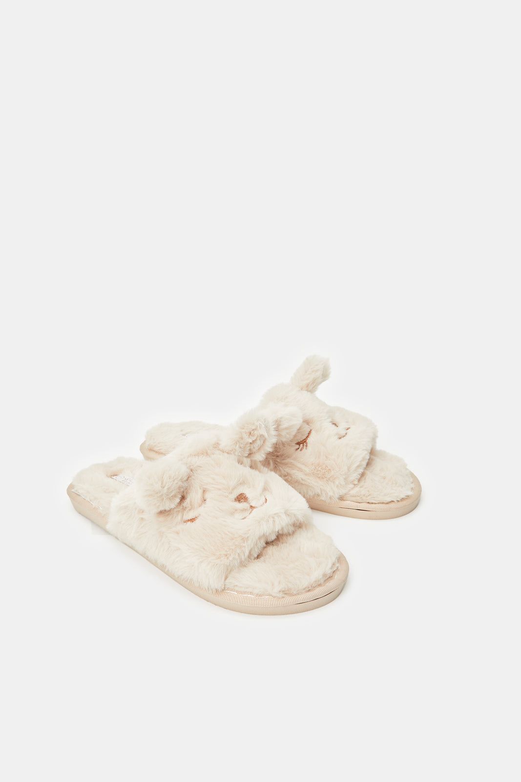 Women Taupe Animal Face Slipper sold by Redtag product image thumbnail 2