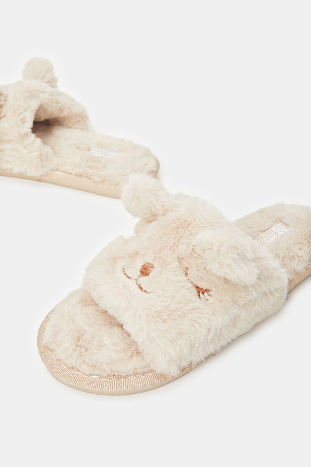 Women Taupe Animal Face Slipper sold by Redtag product image thumbnail 3