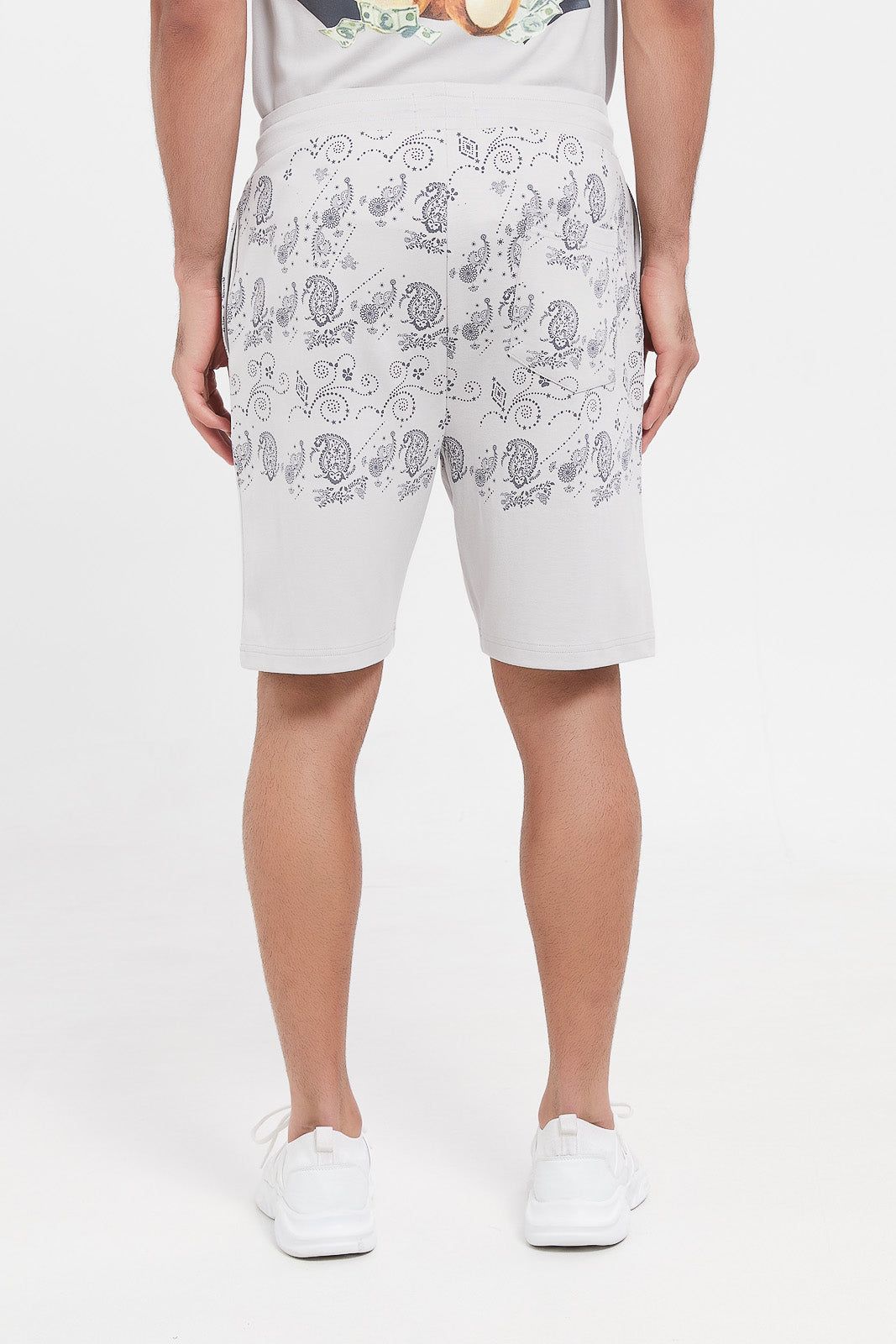 Men Grey Printed Lounge Short sold by Redtag product image thumbnail 3