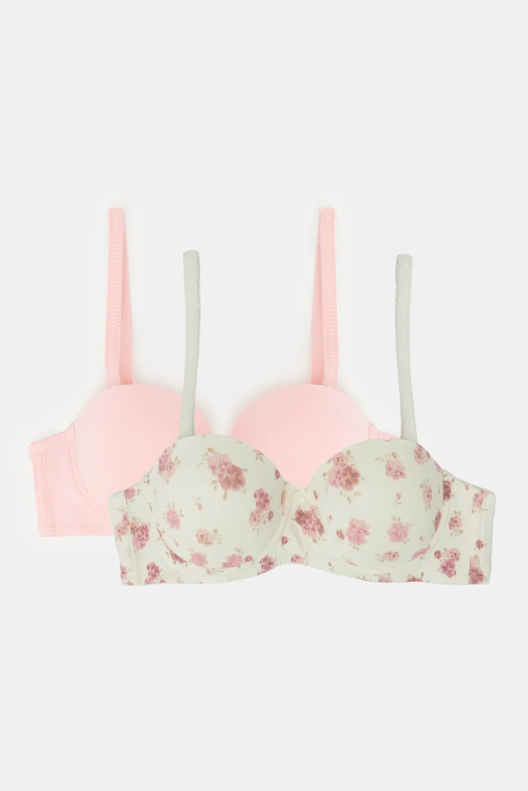 Women Pink And Beige Print Padded Balconette Bras (Pack of 2) sold by Redtag product image thumbnail 5
