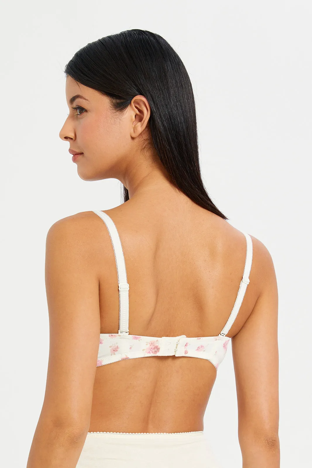 Women Pink And Beige Print Padded Balconette Bras (Pack of 2) sold by Redtag product image thumbnail 4