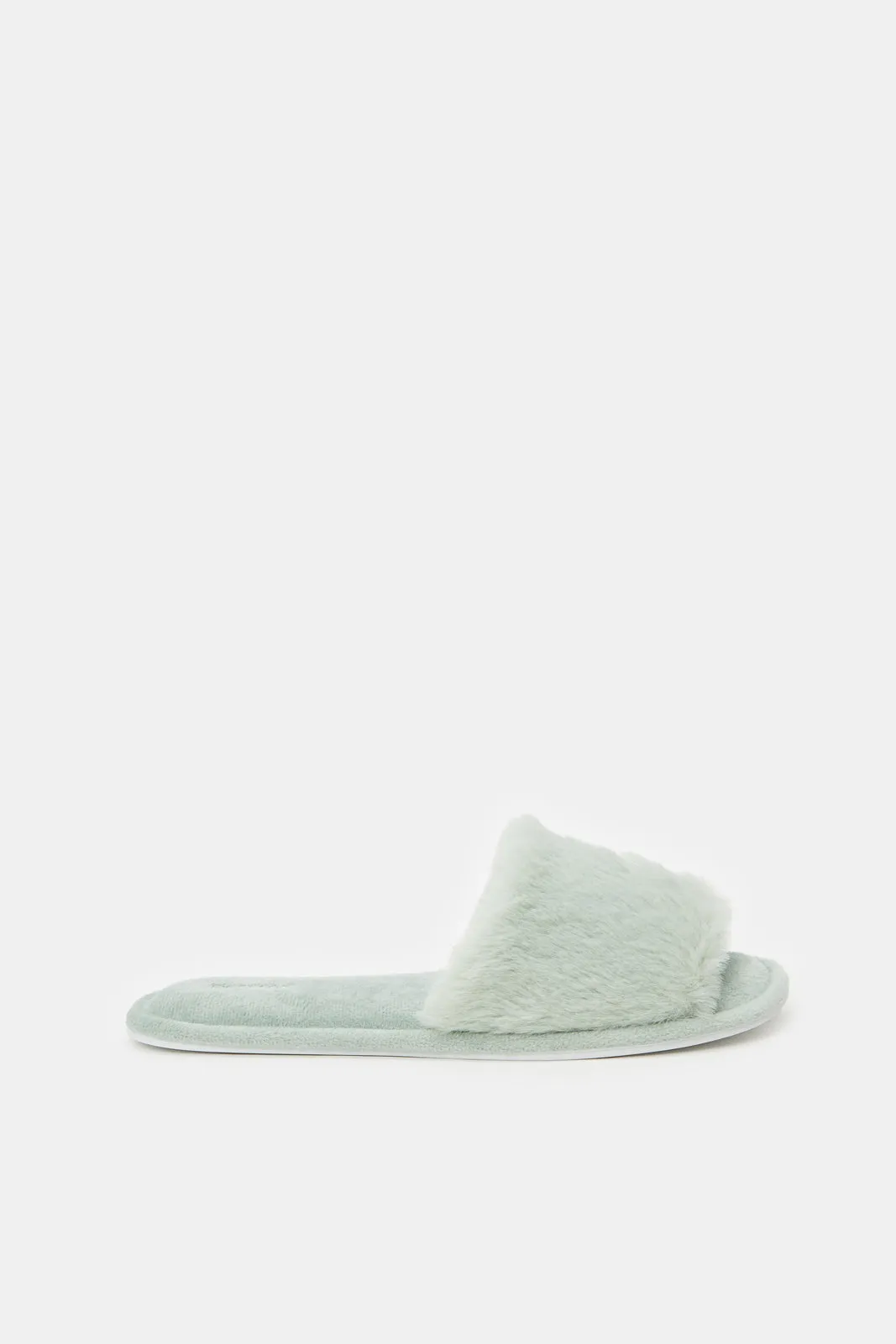 Women Green Textured Classic Slipper sold by Redtag