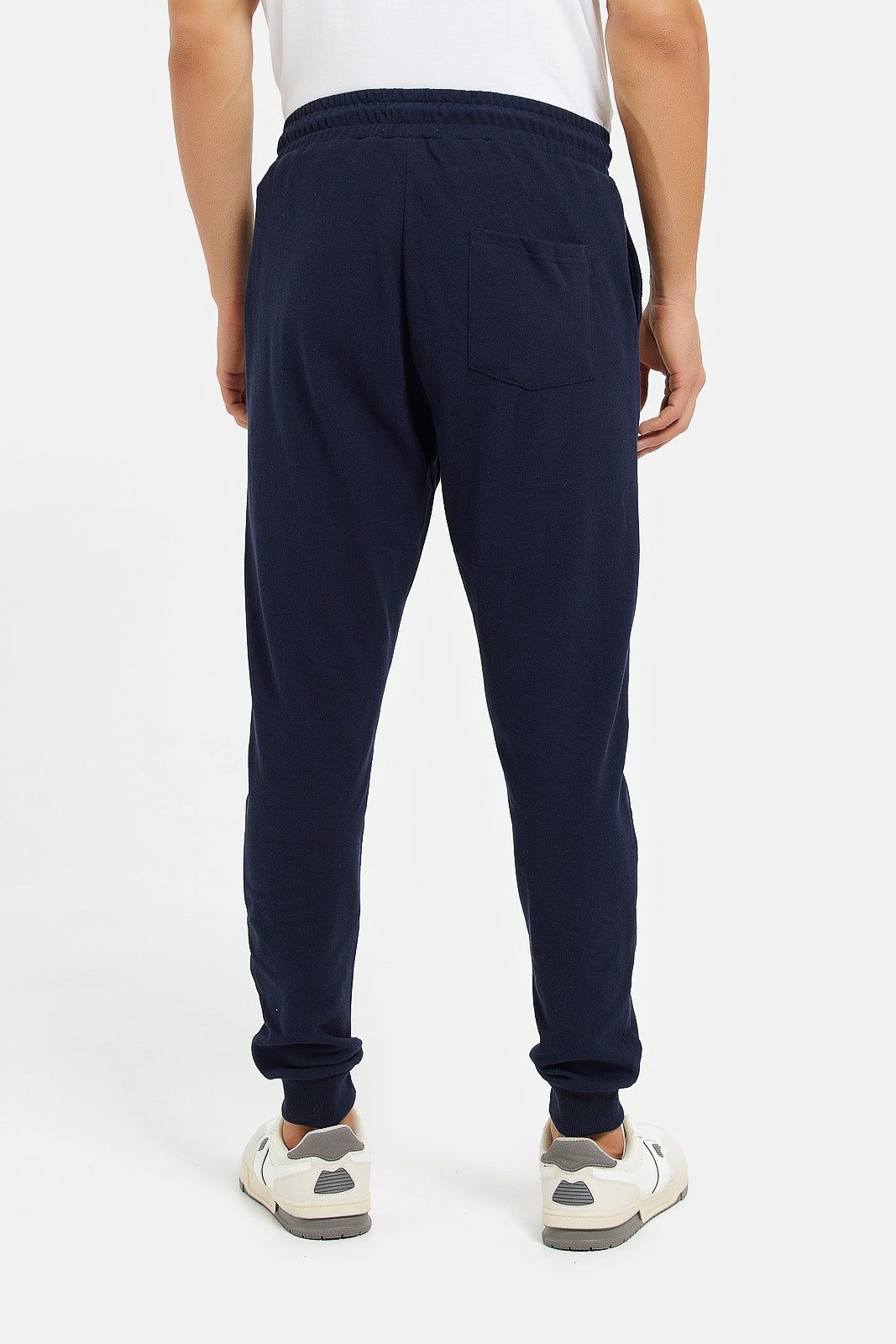 Men Navy Pique Jogger sold by Redtag product image thumbnail 3