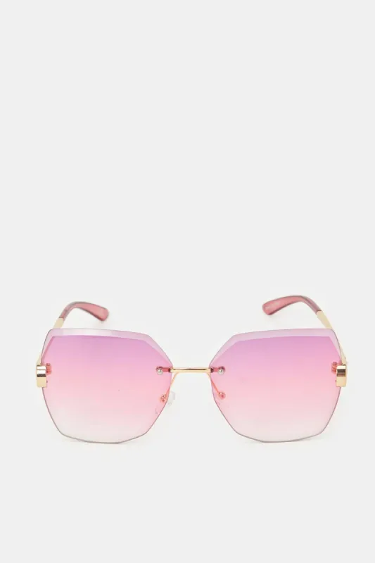 Women Pink Oversized Sunglasses sold by Redtag