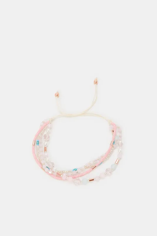 Women Pink Layered Bracelet sold by Redtag