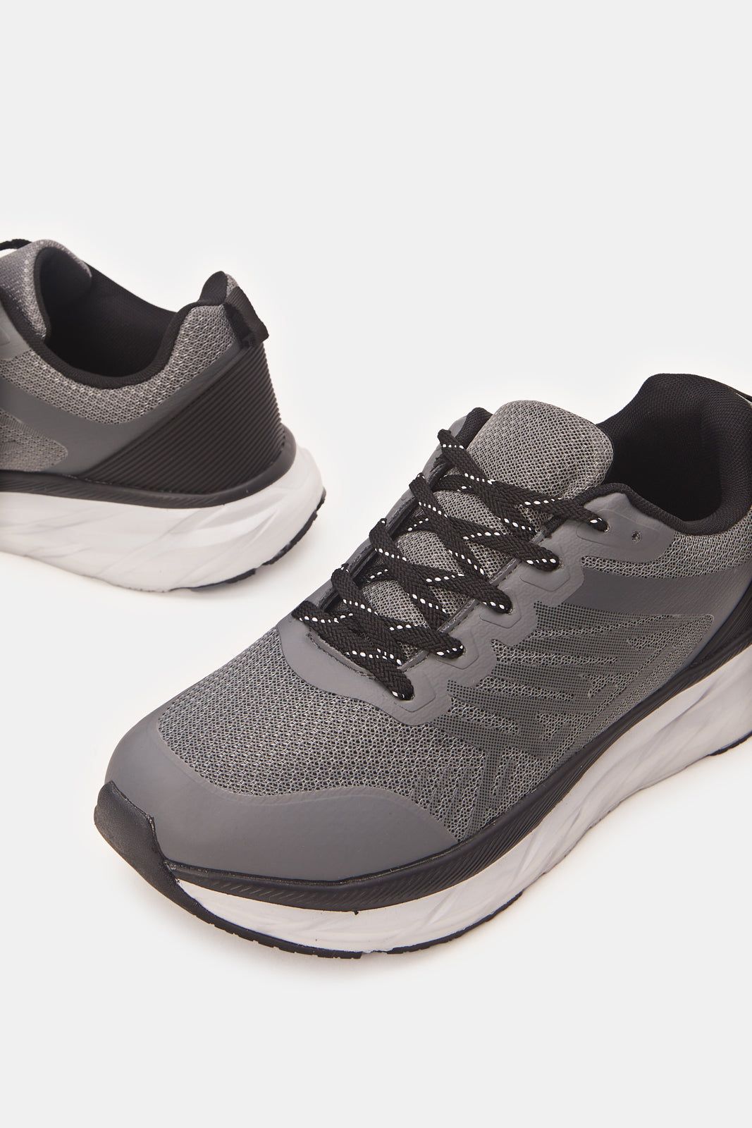 Men Grey Material Block Trainers sold by Redtag product image thumbnail 3
