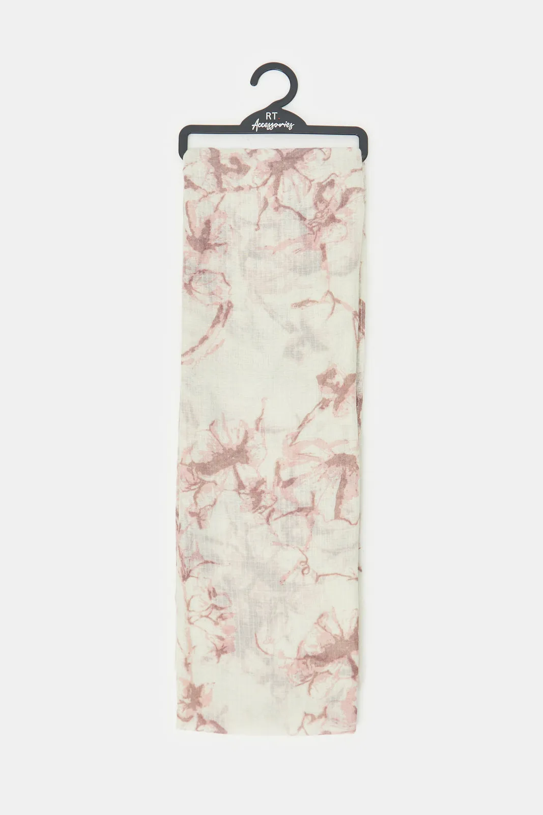 Women Pink Floral Printed Scarf sold by Redtag
