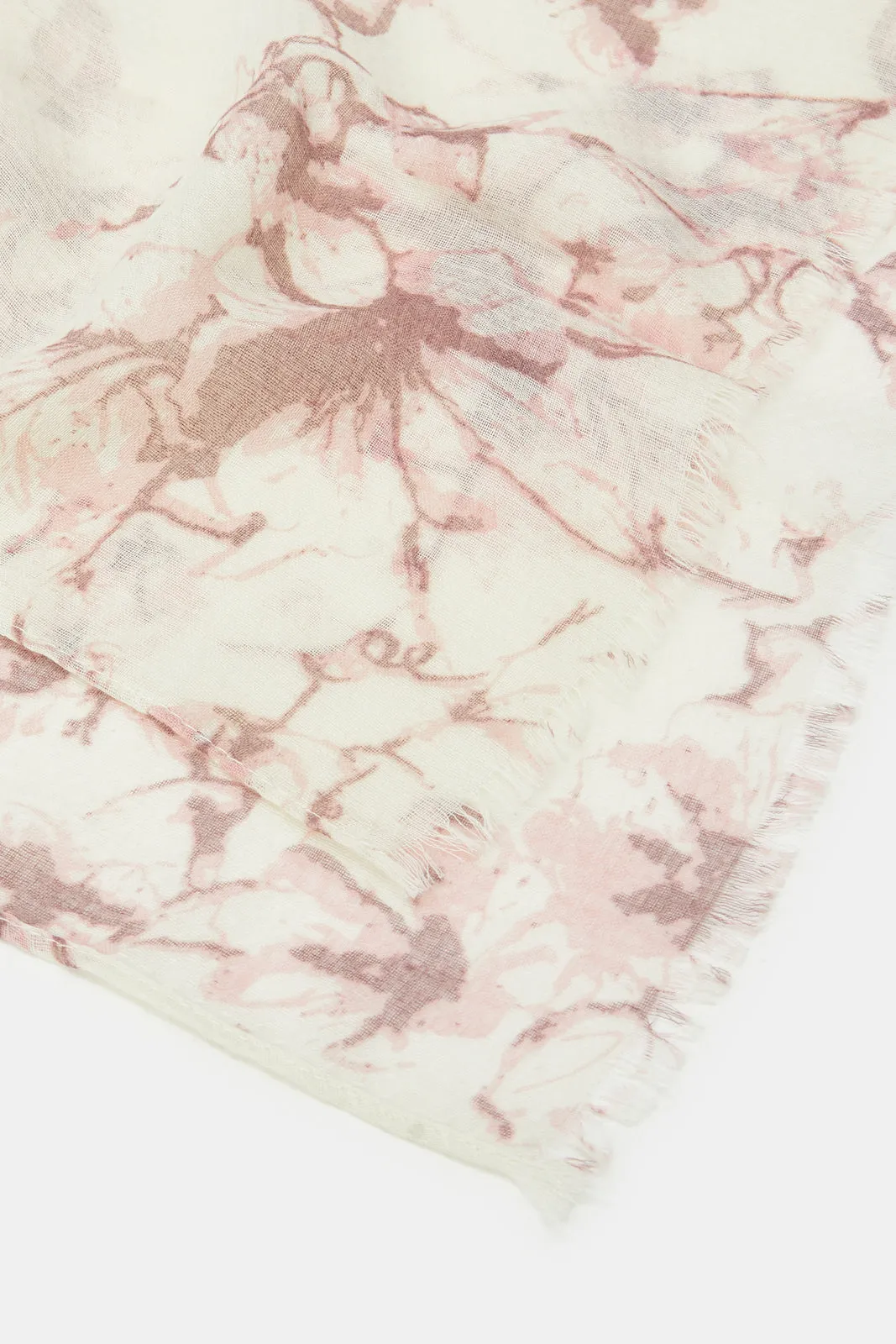 Women Pink Floral Printed Scarf sold by Redtag product image thumbnail 4