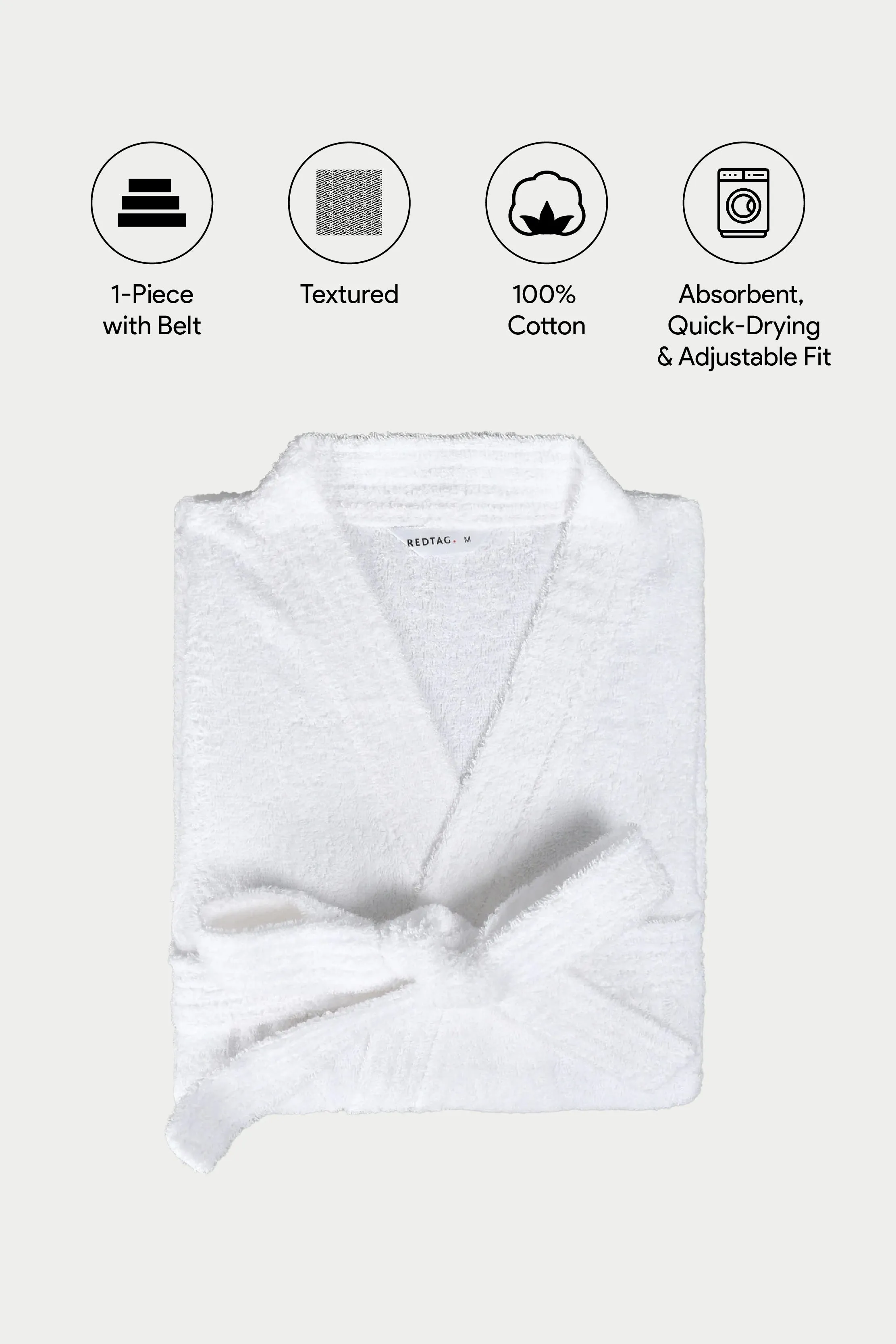 White Kimono Bathrobe sold by Redtag