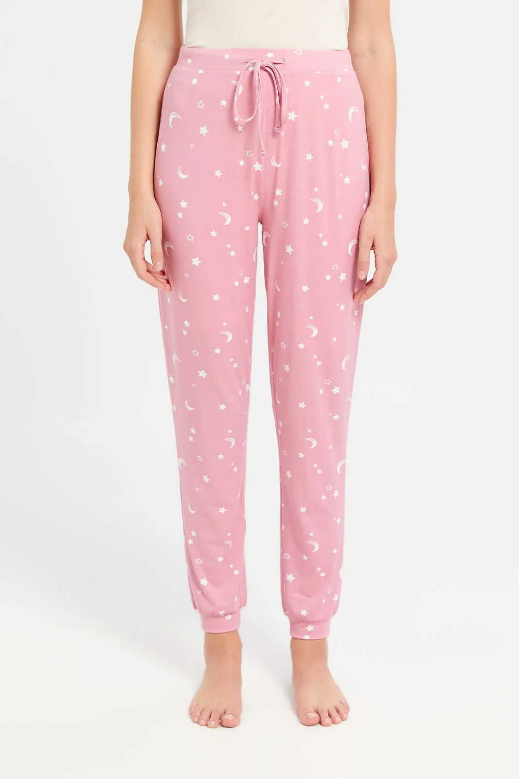Women Pink Printed Pyjama Set (2 Piece) sold by Redtag product image thumbnail 3