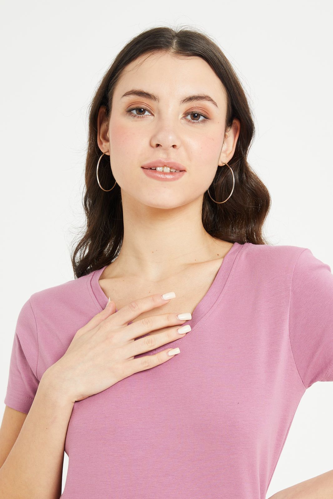 Women Pink Basic T-Shirt sold by Redtag product image thumbnail 4