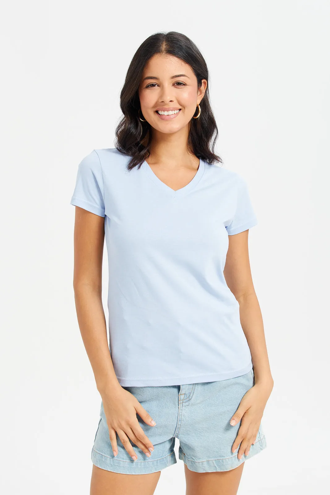 Women Blue Basic T-Shirt sold by Redtag