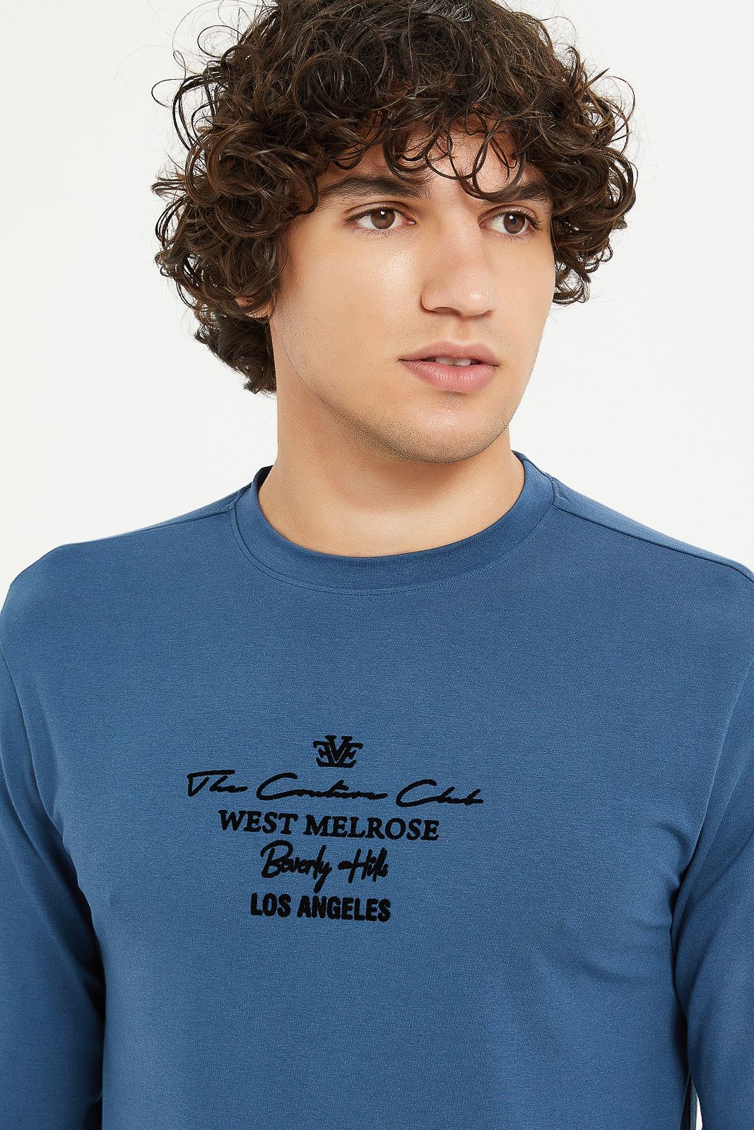 Men Blue Stretch Printed T-Shirt sold by Redtag product image thumbnail 4