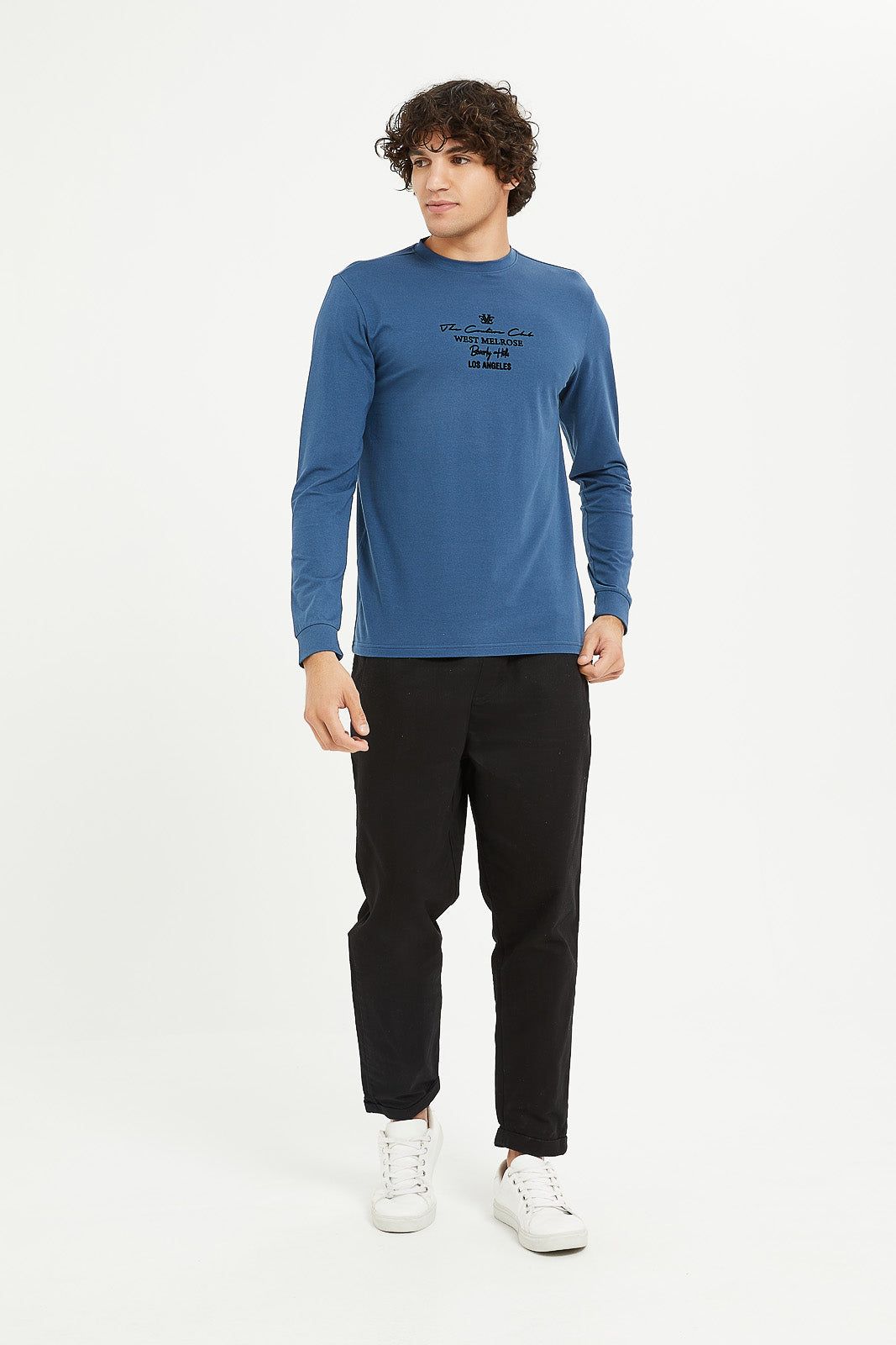 Men Blue Stretch Printed T-Shirt sold by Redtag product image thumbnail 2