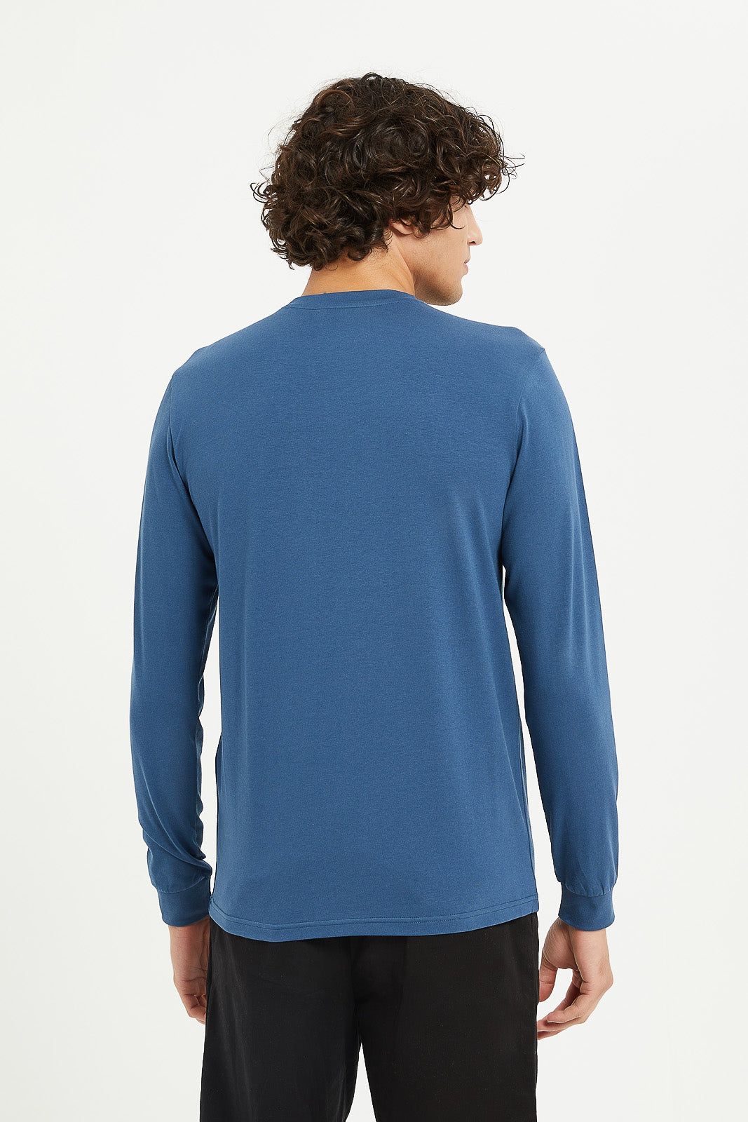 Men Blue Stretch Printed T-Shirt sold by Redtag product image thumbnail 3