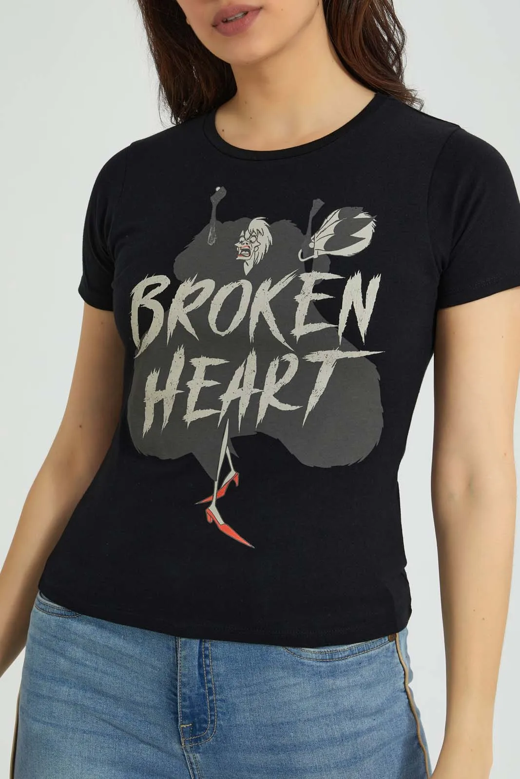 Black Cruella T-Shirt sold by Redtag product image thumbnail 3