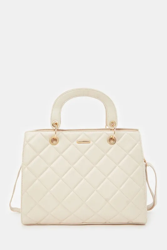 Women Beige Embellished Day Bag sold by Redtag