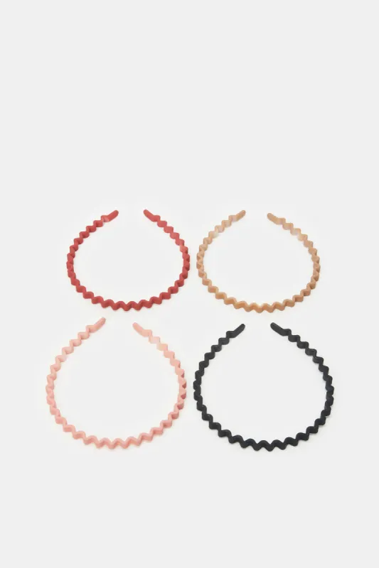 Women Assorted Textured Headband Set (4 Piece) sold by Redtag