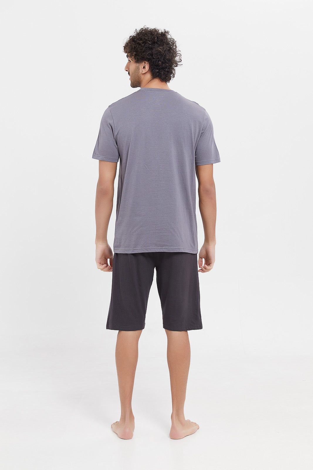 Men Black And Grey Pyjama Set (2 Piece) sold by Redtag product image thumbnail 4