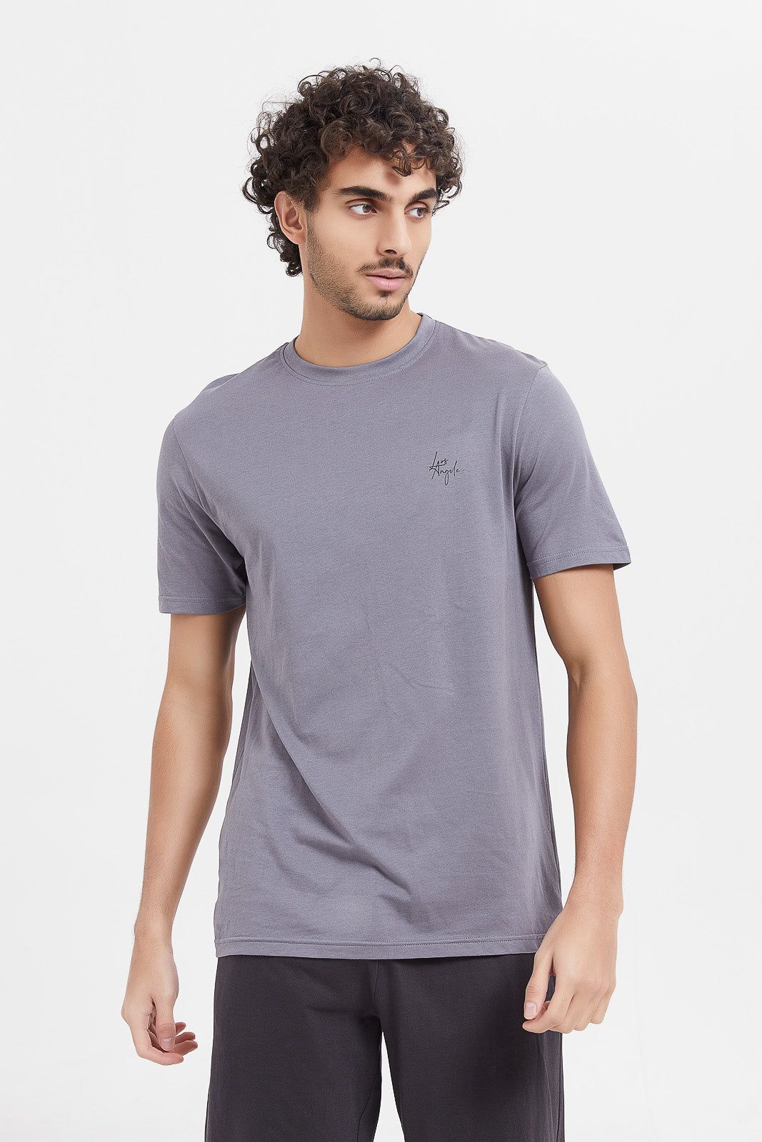 Men Black And Grey Pyjama Set (2 Piece) sold by Redtag product image thumbnail 2