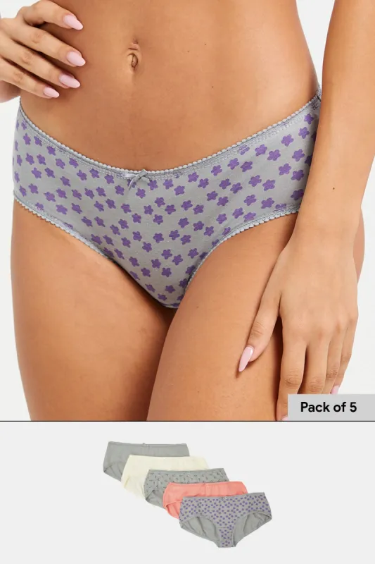 Women Assorted Boyleg Brief Pack (Pack of 5) sold by Redtag