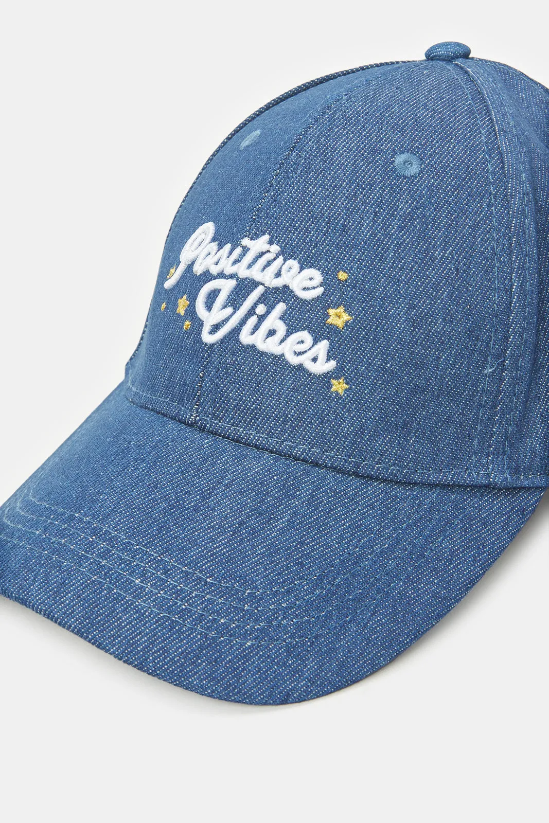 Women Blue Parties Vibes Embroidery Cap sold by Redtag product image thumbnail 2