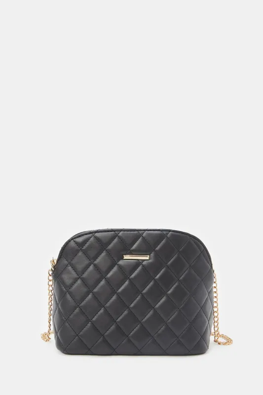 Women Black Embellished Cross Body Bag sold by Redtag