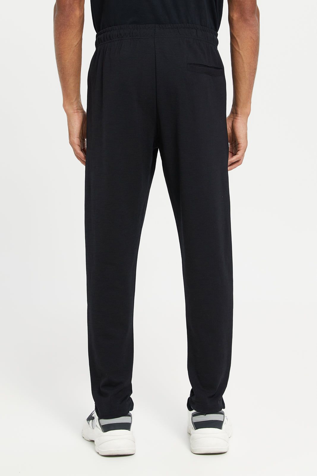 Men Black Plain Pull On Pants sold by Redtag product image thumbnail 3