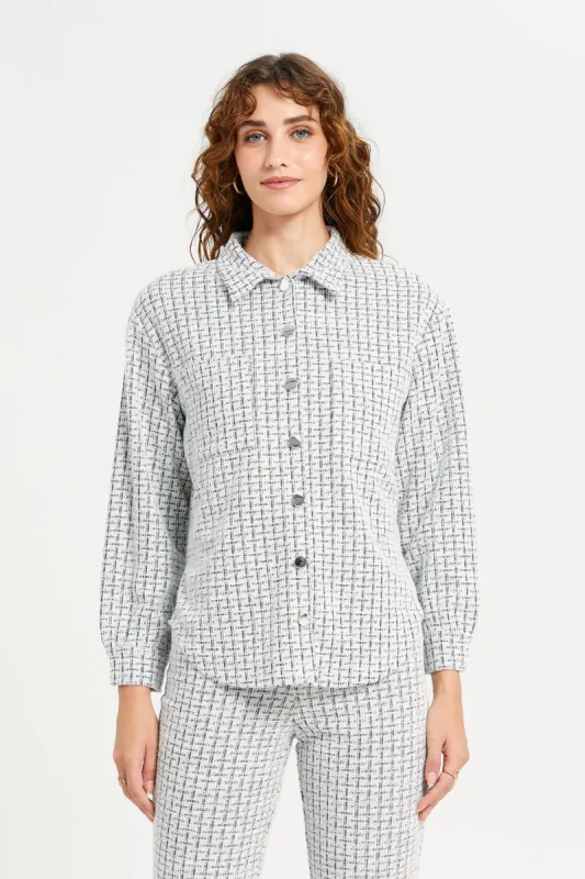 Women Multicolour Jacquard Shirt sold by Redtag