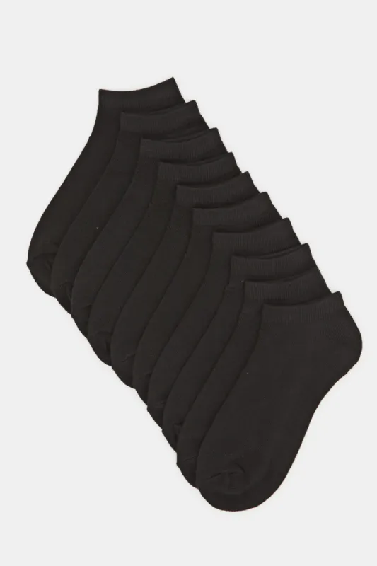 Women Black Basic Ankle Box Socks (10 Pairs) sold by Redtag