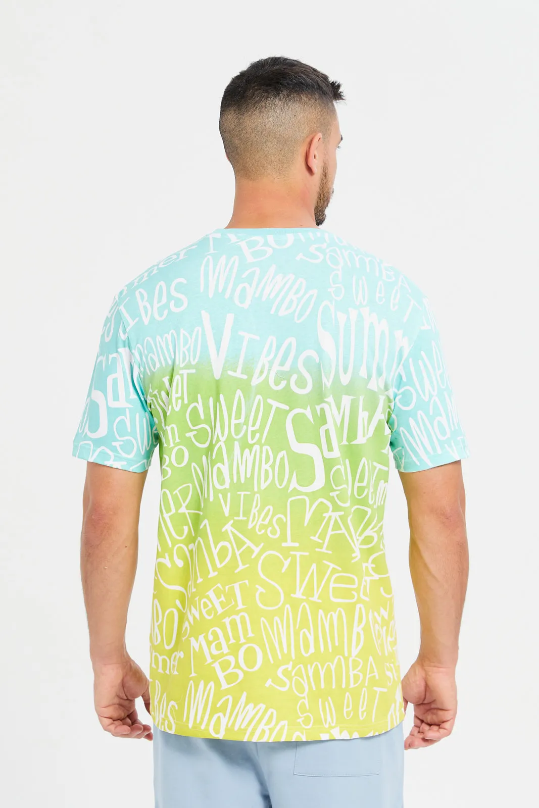 Men Multicolour Graffiti Print T-Shirt sold by Redtag product image thumbnail 3