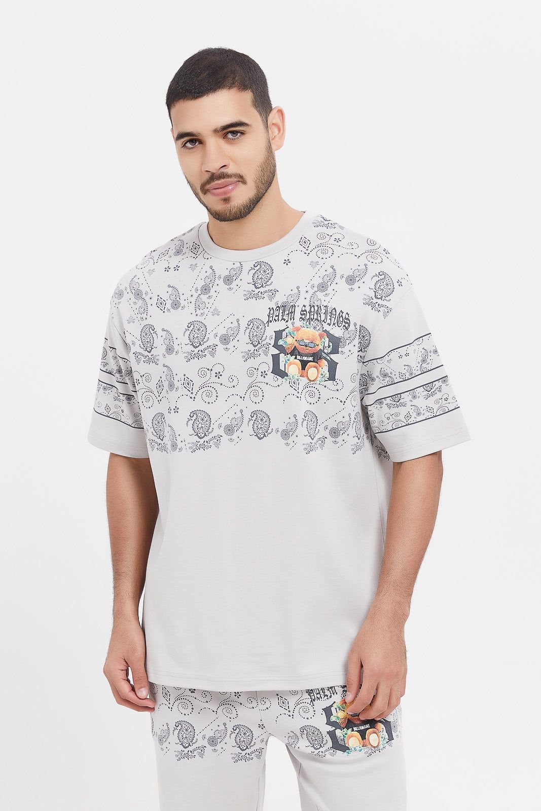 Men Grey Printed Lounge Shirt sold by Redtag