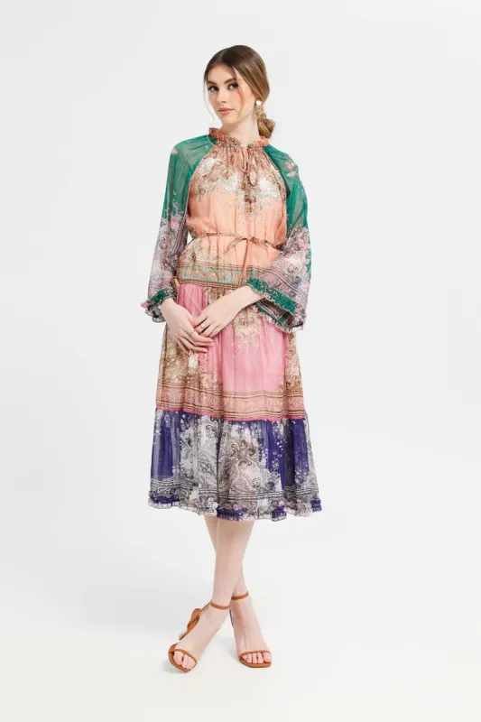 Women Multicolour Printed Maxi Dress sold by Redtag