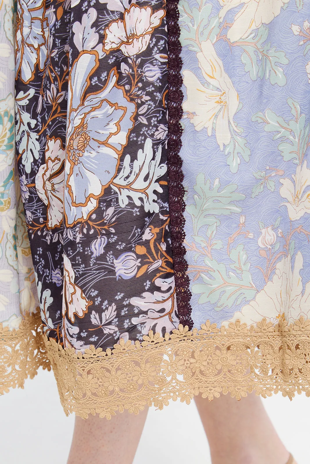 Women Blue Printed Gathered Skirt sold by Redtag product image thumbnail 5