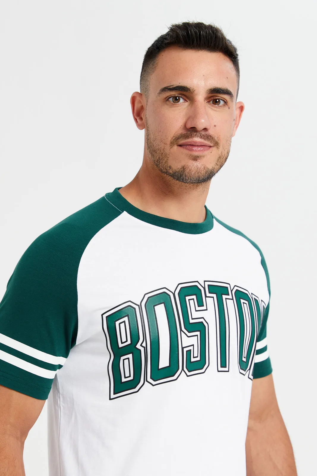 Men Green Active T-Shirt sold by Redtag product image thumbnail 4