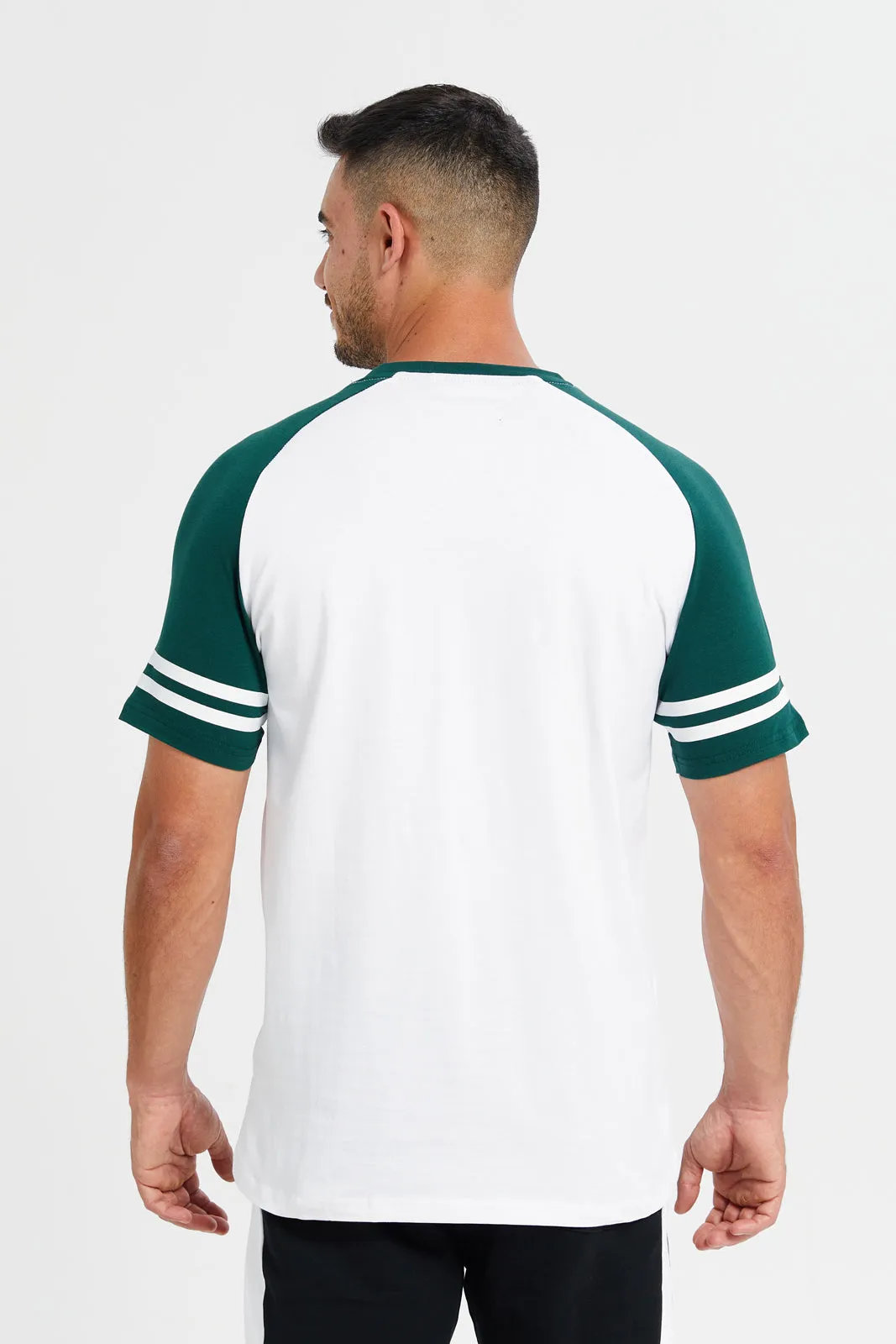 Men Green Active T-Shirt sold by Redtag product image thumbnail 3