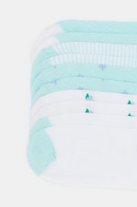 Women Blue And White Printed Ankle Socks (5 Pairs) sold by Redtag