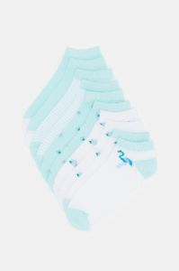 Women Blue And White Printed Ankle Socks (5 Pairs) sold by Redtag