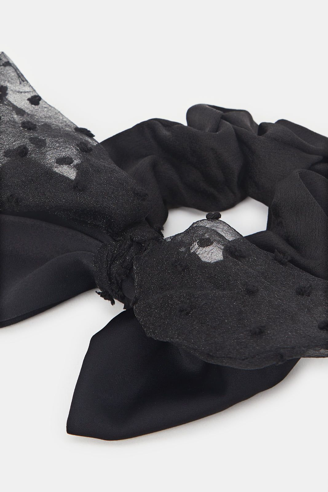 Women Black Embellished Hair Scrunchy sold by Redtag product image thumbnail 3