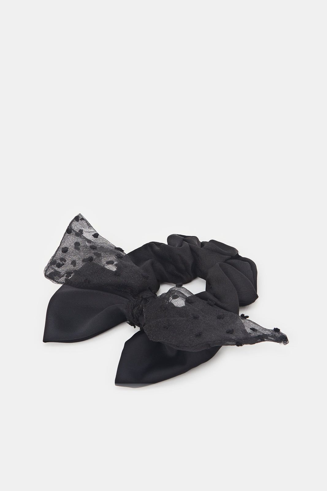 Women Black Embellished Hair Scrunchy sold by Redtag product image thumbnail 2