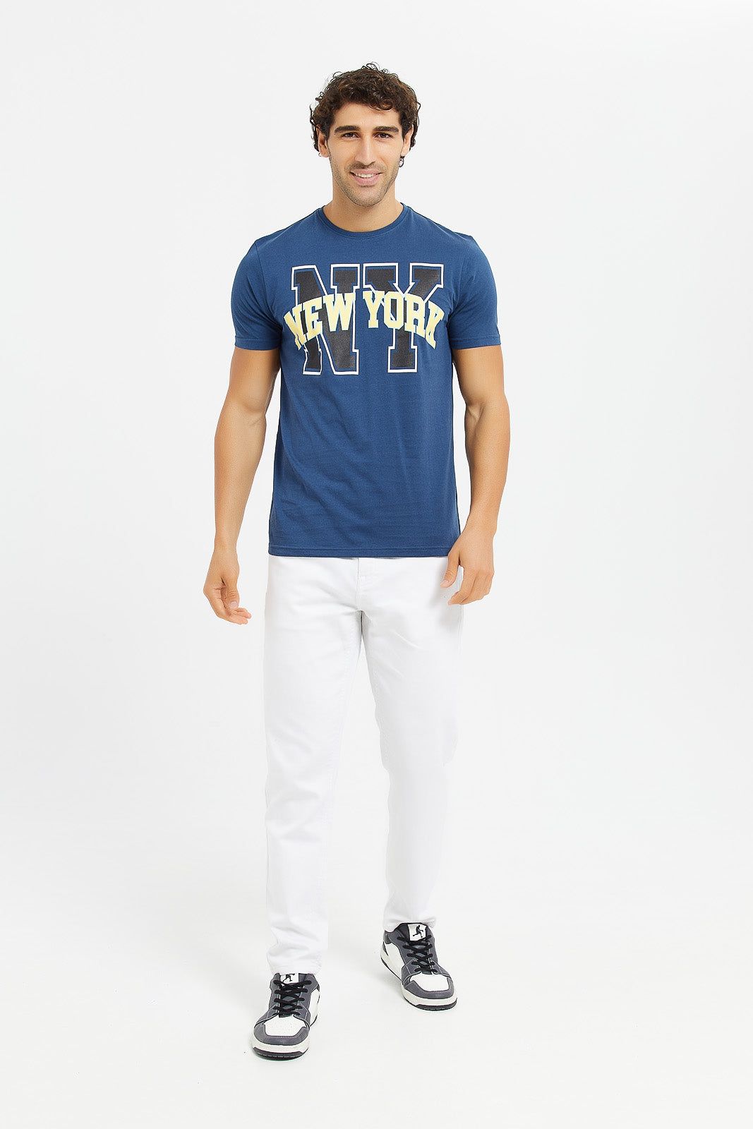 Men Blue Graphic T-Shirt sold by Redtag product image thumbnail 2